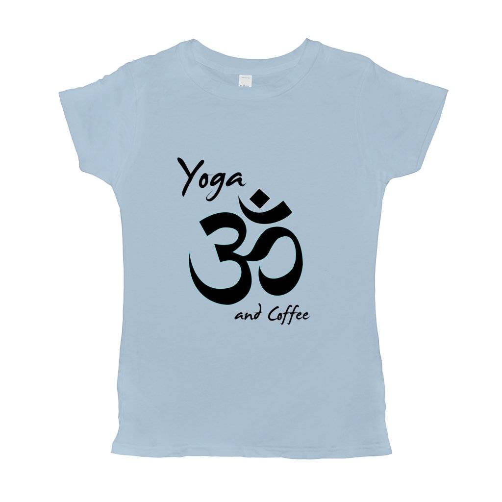 Yoga And Coffee Basic Womens T-Shirt