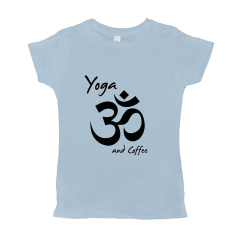 Image of Yoga And Coffee Basic Womens T-Shirt