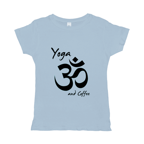 Image of Yoga And Coffee Basic Womens T-Shirt