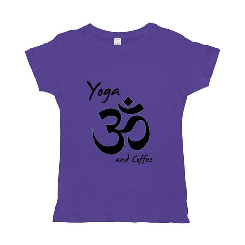 Image of Yoga And Coffee Basic Womens T-Shirt