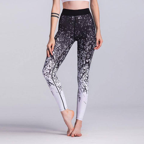 Image of Yoga Pants - Abstract Printed Yoga Pants