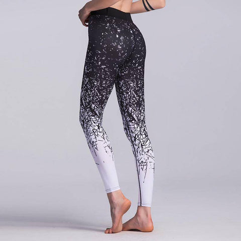 Image of Yoga Pants - Abstract Printed Yoga Pants