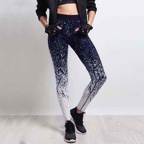 Image of Yoga Pants - Abstract Printed Yoga Pants