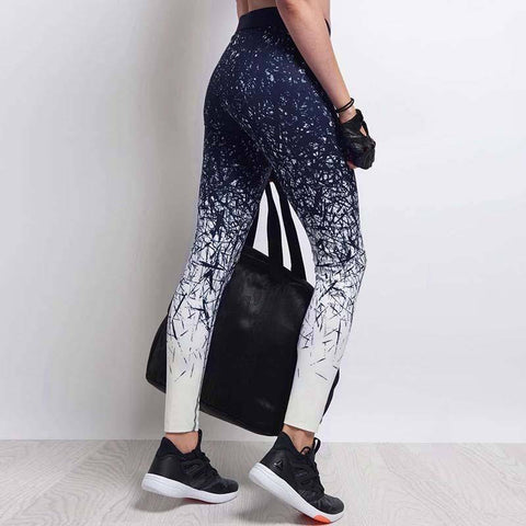 Image of Yoga Pants - Abstract Printed Yoga Pants