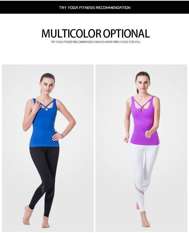 Yoga Pants - Yoga Leggings With Stylish Mesh