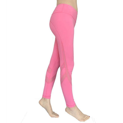 Yoga Pants - Yoga Leggings With Stylish Mesh