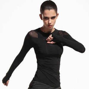 Yoga Shirts - Mesh Hollow Yoga Top