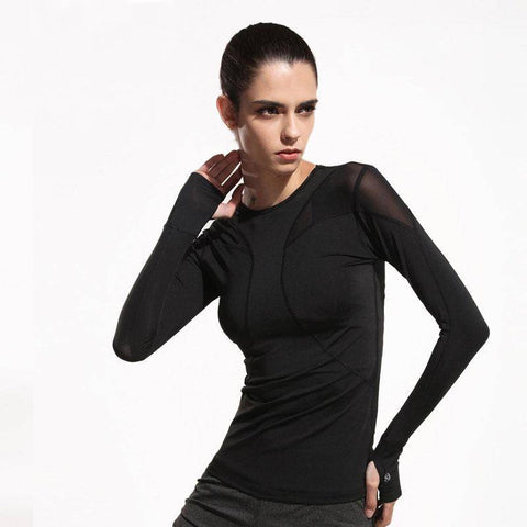 Image of Yoga Shirts - Mesh Hollow Yoga Top